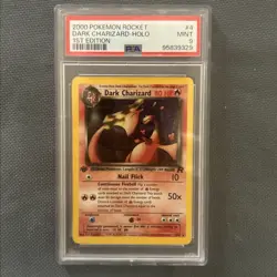 2000 POKEMON ROCKET DARK CHARIZARD #4 1ST EDITION HOLO PSA 9! - Image 1