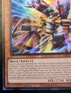Conduction Warrior Linear Magnum Plus Minus BPRO-EN099 1st Ed. Super Rare YuGiOh - Image 4