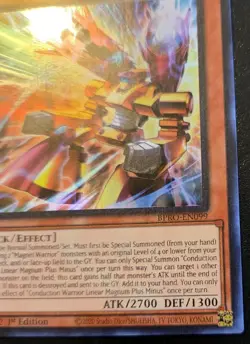 Conduction Warrior Linear Magnum Plus Minus BPRO-EN099 1st Ed. Super Rare YuGiOh - Image 5