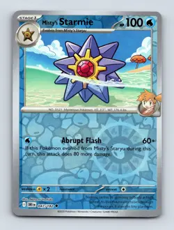 Misty's Starmie 047/182 SV10: Destined Rivals NM Reverse Holo Pokemon Card - Image 1