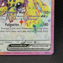 Pokemon Card 159/142 Galvantula ex Stellar Crown Rainbow Full Art NM - Image 4