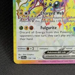 Pokemon Card 159/142 Galvantula ex Stellar Crown Rainbow Full Art NM - Image 5