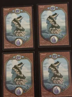 Island x4 Unglued Full Art Land Magic the Gathering Land MtG - Image 1