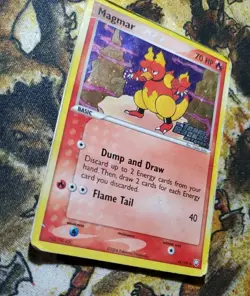 Magmar 44/109 Reverse Holo EX Team Rocket Returns Pokemon Card Stamped DMG - Image 4
