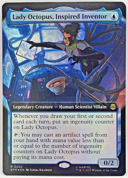 MTG SpiderMan Lady Octopus, Inspired Inventor - Extended Art Foil R 0252 - Image 1
