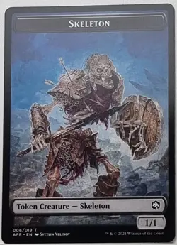 MTG - Skeleton Token Creature - Adventures in the Forgotten Realms (T) UNPLAYED, - Image 1