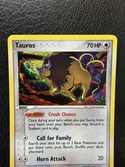 Pokemon TCG Tauros EX Crystal Guardians 12/100 Holo Rare LP - Image 2