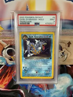 Pokemon 2000 Dark Gyarados Prerelease Holo WoTC Promo PSA MINT 9 - Image 1