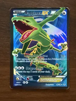 Pokemon Rayquaza EX Ultra Rare Full Art Holo 104/108 Roaring Skies English TCG - Image 1