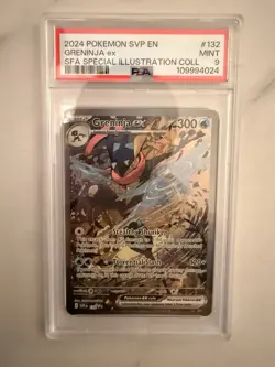 Pokemon Greninja ex 132 Sv: Scarlet & Violet Promo Holo EX PSA 9 2024 - Image 1