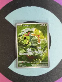 Caterpie 172/165 Illustration Rare Sv: Scarlet & Violet 151 Holo Pokemon TCG - Image 1