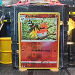 Fletchinder Silver Tempest Reverse Holo Pokemon TCG 028/195 Sword Shield SWSH12 - Image 1