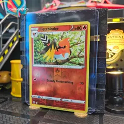 Fletchinder Silver Tempest Reverse Holo Pokemon TCG 028/195 Sword Shield SWSH12 - Image 2