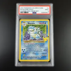 PSA 9 Blastoise 2/102 Pokemon Celebrations Classic Collection Holo Graded Card - Image 1