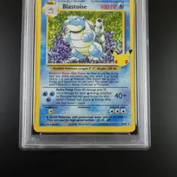 PSA 9 Blastoise 2/102 Pokemon Celebrations Classic Collection Holo Graded Card - Image 3