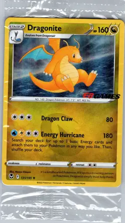 Sealed - Dragonite - (EB Games Exclusive) 131/195 - Pokemon Card - Image 1