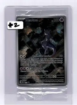 MEWTWO SVP 052 Scarlet Violet 151 Promo Illustration Rare Pokemon Card SEALED - Image 5