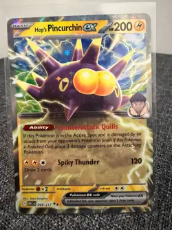 Hop's Pincurchin ex 068/217 Pokemon Double Rare ME: Ascended Heroes Card NM - Image 1