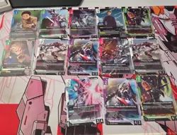 gundam card game Steel Requiem Rare Card Lot - Image 1