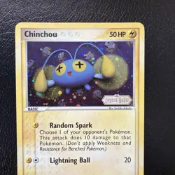 Pokemon Card - Chinchou Legend Maker 50/92 Common Reverse Holo Stamped LP/MP - Image 2