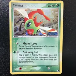 Yanma 50/115 EX Unseen Forces Reverse Holo Rare Stamped Pokemon Card LP/MP - Image 1