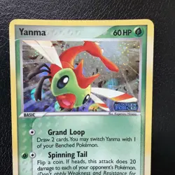 Yanma 50/115 EX Unseen Forces Reverse Holo Rare Stamped Pokemon Card LP/MP - Image 2