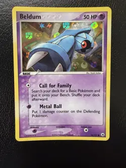 Pokemon Card - Beldum Hidden Legends 54/101 Common Reverse Holo - Image 1