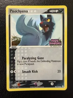 Pokemon Card - Poochyena Holon Phantoms 80/110 Reverse Holo Stamped LP - Image 1