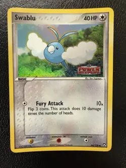 Swablu 66/108 EX Power Keepers Reverse Holo Stamped Pokemon Card LP - Image 1