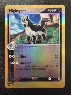 Pokemon TCG Mightyena 42/109 Reverse Holo Card Ruby & Sapphire LP - Image 1