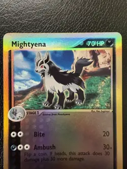 Pokemon TCG Mightyena 42/109 Reverse Holo Card Ruby & Sapphire LP - Image 2