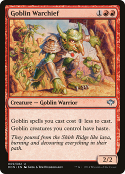 Goblin Warchief #9 (MP) Speed vs Cunning DDN Magic MTG - Image 1