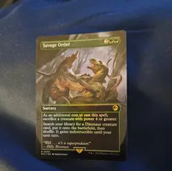 MTG Savage Order universes beyond Jurassic park Rare FOIL - Image 1