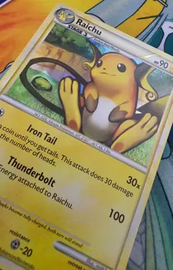 Pokemon TCG - Raichu 10/123 - HeartGold SoulSilver Holo Rare - LP - Image 2