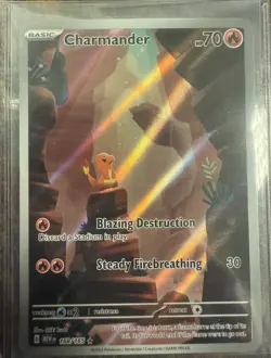 Pokemon Charmander 168/165 Scarlet & Violet 151 Illustration Rare Full Art Holo - Image 1