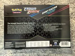 Pokemon Crown Zenith Shiny Zacian Premium Figure Collection Box 11 Booster Packs - Image 2
