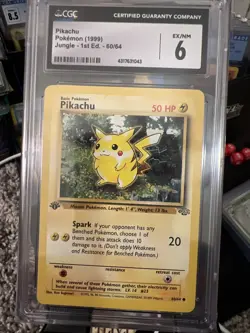 Pokemon TCG Pikachu Jungle 60/64 Regular 1st Edition Common - Image 1