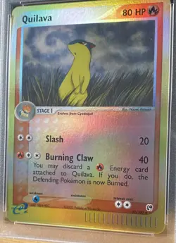 2003 Pokemon EX #51 QUILAVA -REV. FOIL SANDSTORM PSA 8 NS1 - Image 3