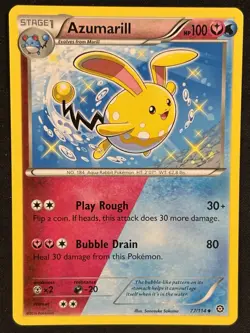 Pokemon - Azumarill 77/114 - Steam Siege Non Holo - NM - Image 1