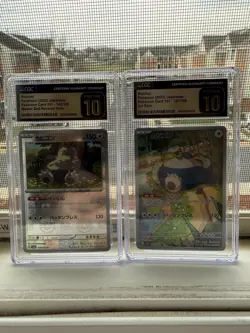 CGC Pristine 10 Pokemon 151 Snorlax Lot (Art Rare + Masterball Reverse Holo) - Image 1