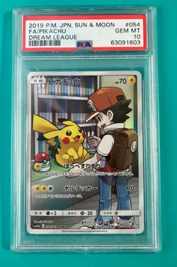 PSA 10 PIKACHU 054/049 CHR GEM MINT POKEMON DREAM LEAGUE FULL ART - Image 1