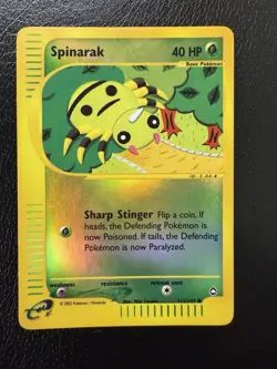 Pokemon TCG Spinarak 111/147 Reverse Holo Aquapolis LP/NM - Image 1