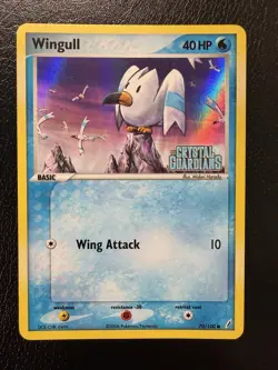 Pokemon TCG Wingull 70/100 EX Crystal Guardians Stamped Reverse Holo LP+ - Image 1