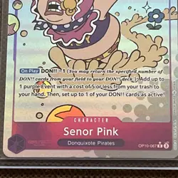 One Piece TCG Senor Pink OP10-067 Rare Alternative Art Royal Blood English NM - Image 4