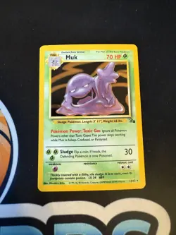 Pokemon TCG Muk Holo Rare Card 13/62 Fossil 1999 - Image 1