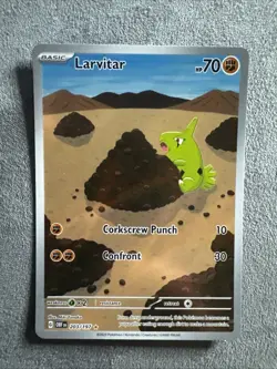 Larvitar 203/197 Obsidian Flames Illustration Rare Pokemon TCG Card - Image 1