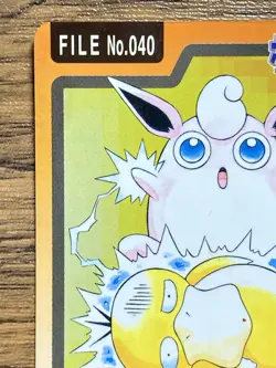 Pokemon Carddass Card Wigglytuff File No.40 Bandai Pocket Monsters 1997 Japan - Image 3