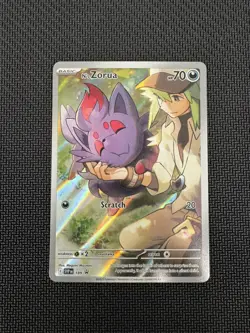 Pokemon TCG N's Zorua SVP 189 Black Star Promo Card NM (Journey Together ETB) - Image 1