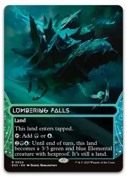 Lumbering Falls (0024) (Borderless) #24 (NM) Edge of Eternities EOS Magic MTG - Image 1