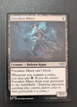 MTG OTJ Uncommon FORSAKEN MINER NM - Image 1